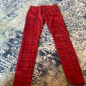 Red skinny jeans (7’s)